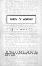 Purity of Worship